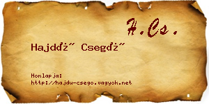 Hajdú Csegő névjegykártya